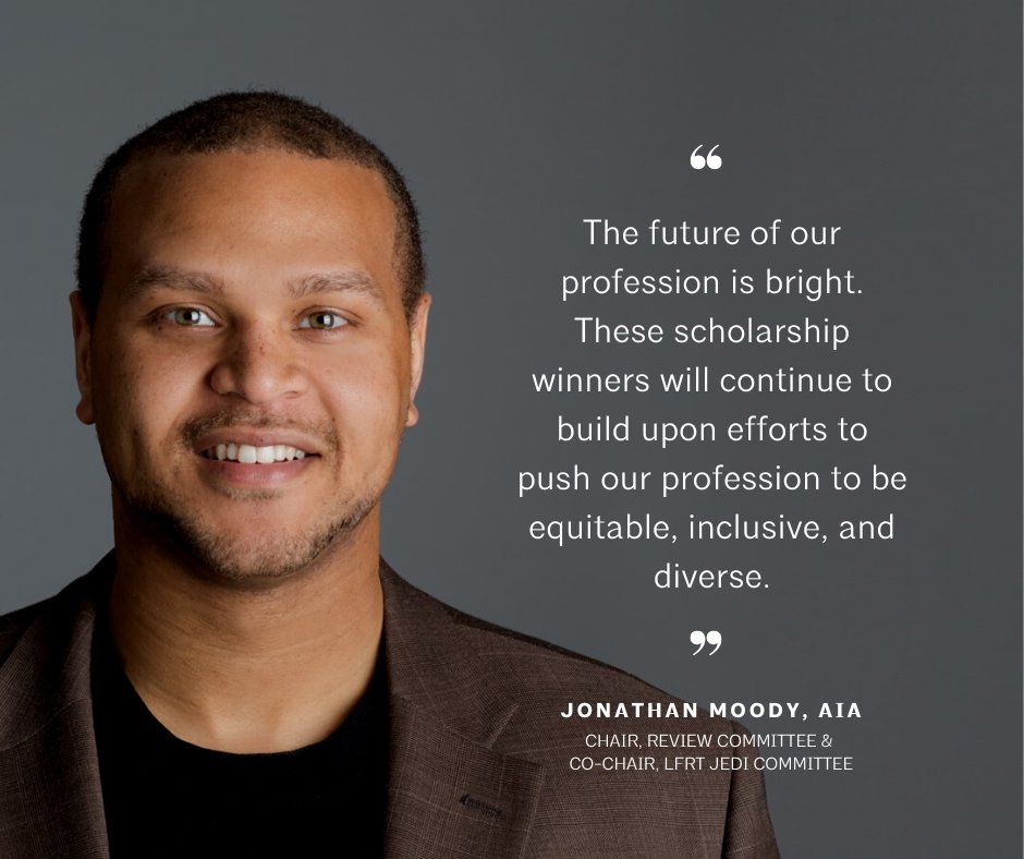 AIANational's tweet photo. Some of the largest architecture firms want to double the number of licensed Black architects by 2030.

So they created a scholarship, which this year is helping 34 people by covering the costs of the ARE, ArchiPrep, &amp; dues for AIA and @NomaNational. → https://t.co/qrPm7yfn2e https://t.co/eI7RAOf6yV