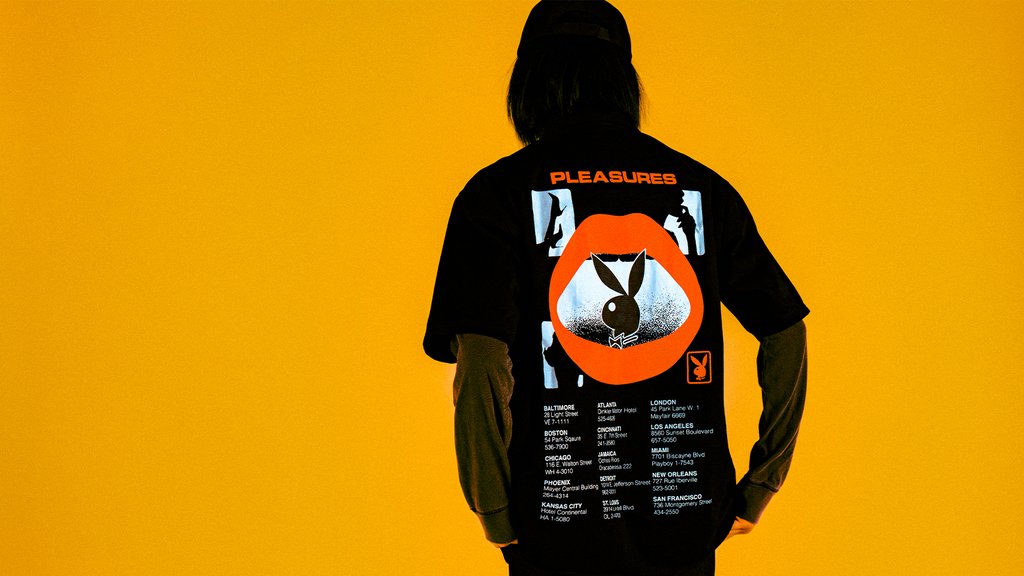 cncpts's tweet photo. Pleasures x Playboy's capsule collection is available now at 18 Newbury, 99 University NYC and https://t.co/02wiiVq5tV.
#pleasuresnow https://t.co/cXJoATd5LF