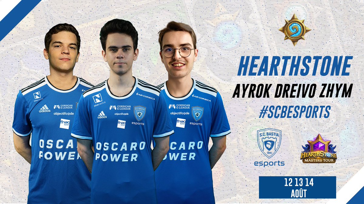 SCBastiaEsports's tweet image. #Mastertour #Hearthstone 🃏

￼Le @scbastiaesports sera représenté pour le prochain Masters Tour de ce week-end, par @DreivoHS , @ZhymHS et @AyRoK_HS 

Bonne chance à eux💪

#SCBESPORTS 🔵⚪️
￼