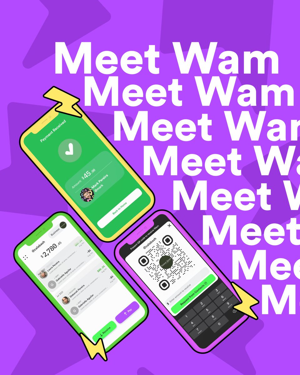 wam_now's tweet photo. Wam to you ⬅️

Wam to them ➡️

Wam to everybody ↔️

Wam makes it easy to send &amp; receive money, make payments, and grow your business using your smartphone.

Coming soon to a pocket near you 📱

Sign up for early access using the link in bio 👆 https://t.co/jH86rzxpzE