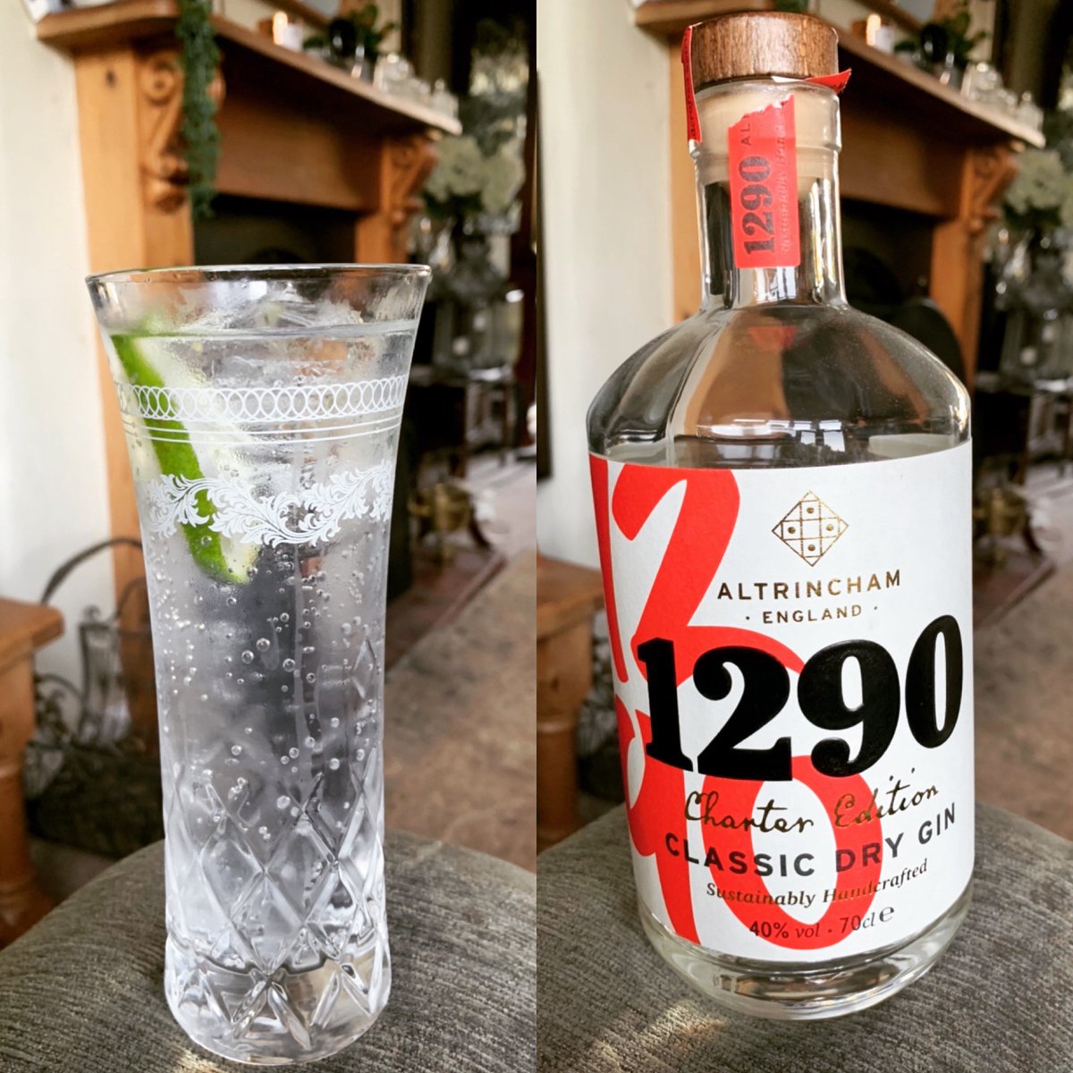 Going local tonight with @1290gin_altrincham with fresh lime and Mediterranean tonic - hope your all joining in and preparing for the weekend - to grab yourself a bottle at 1290spirits.co.uk Enjoy your evening 🍸