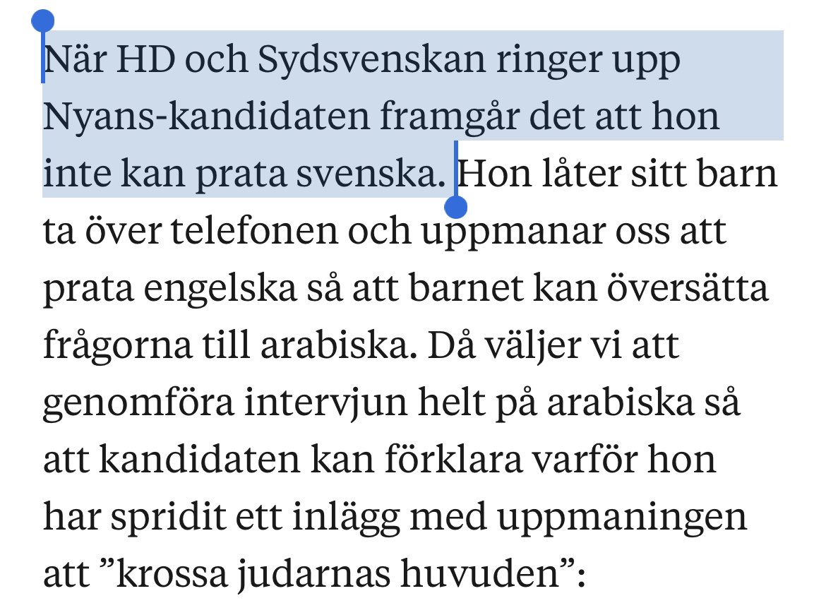 Hur kan man kandidera till politiska uppdrag utan att kunna ett ord svenska? Det är helt sanslöst. Det är hög tid att införa språkkrav för medborgarskap. Allt annat vore orimligt.