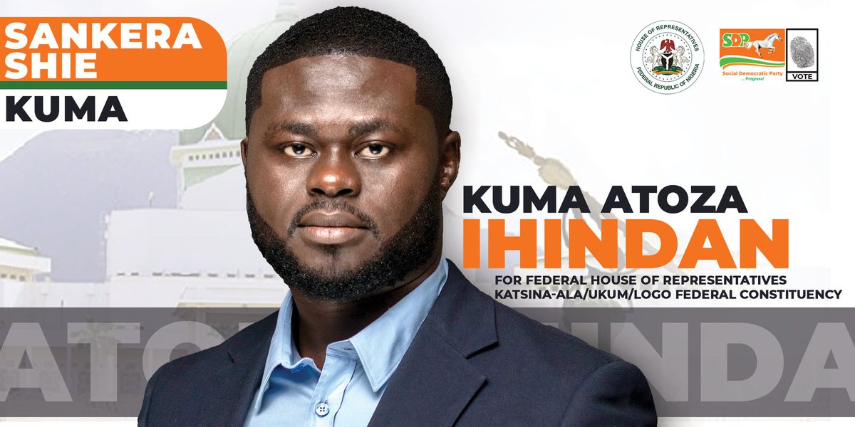 KumaAtoza's tweet photo. Vote SDP for Katsina-Ala/Ukum/Logo Federal constituency.
Vote Kuma Atoza Ihindan For House of Representatives.
Let's change the discontent of what is, to what ought to be.
Vote for a deliberate representation of Sankera.
#SankeraShieKuma2023
#KAI2023
Rashford dejong sosa https://t.co/oaObyeazLk