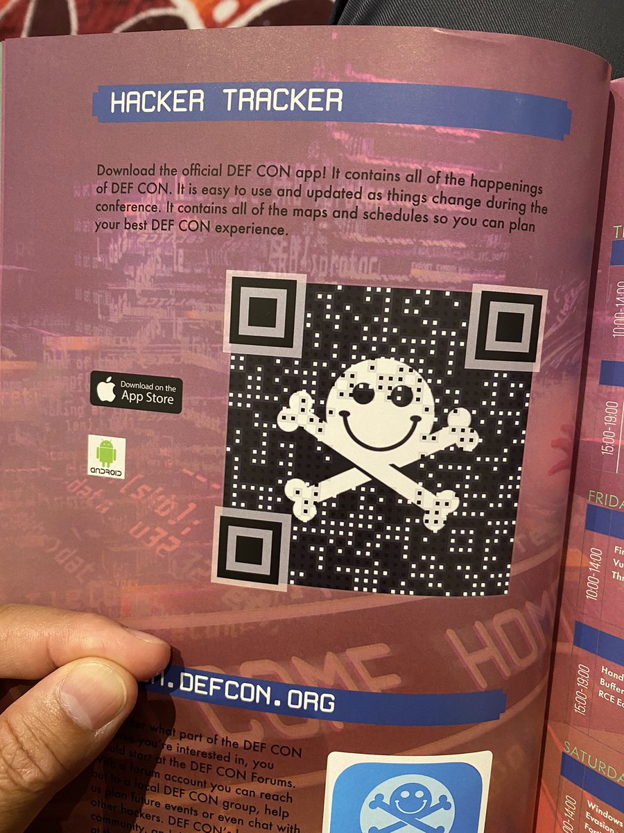 Scanning a QR code at a hacker conference. Do not do this at home, I am a trained professional. <a href="/defcon/">DEF CON</a> #LasVegas