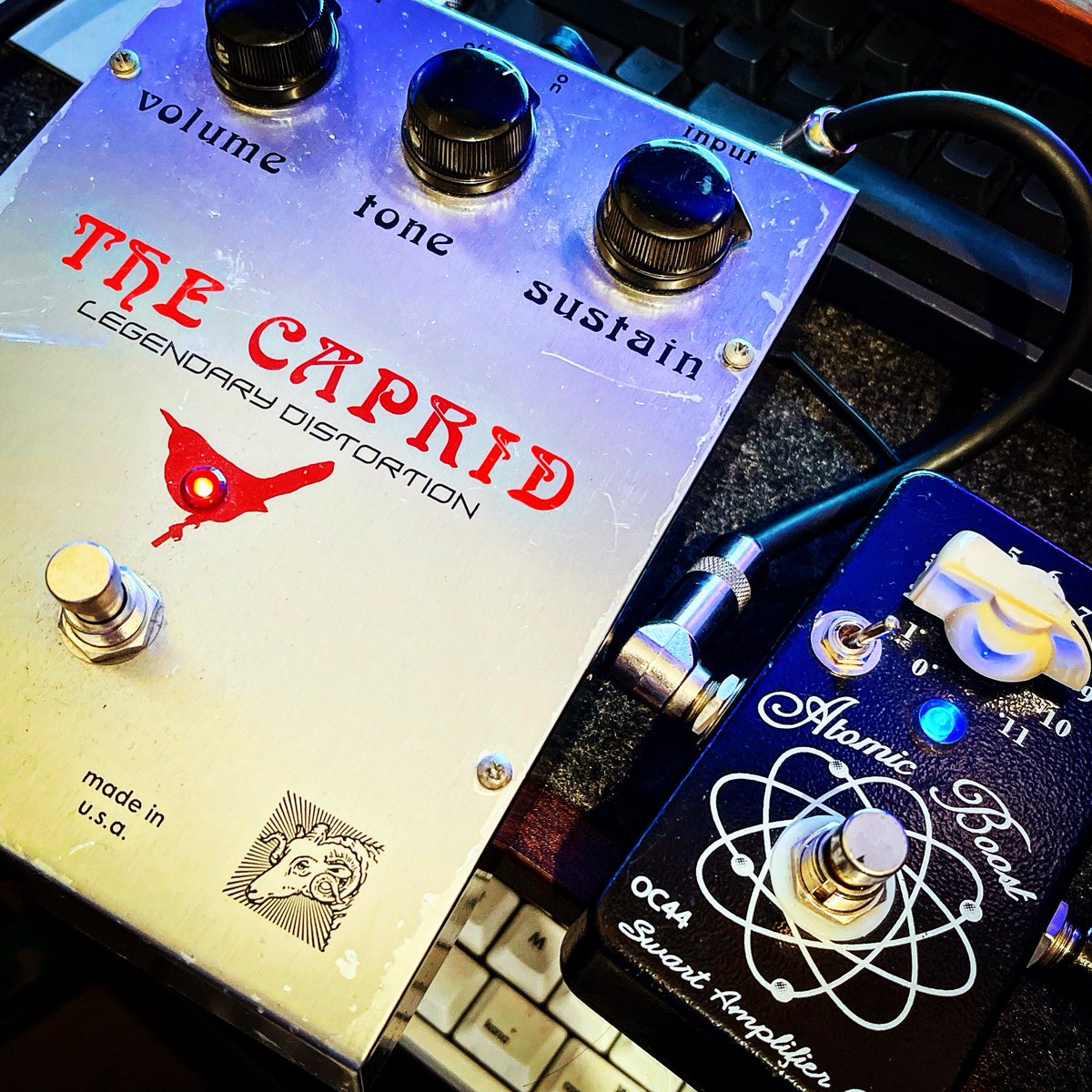 POS_yoshi's tweet photo. Dinosaur jr J.Mascis sound on my desk…
#dinosaurjr #jmascis #bigmuff #rangemaster #wrenandcuff #caprid #swartamplifier #atomicboost https://t.co/t3dObZyfpt