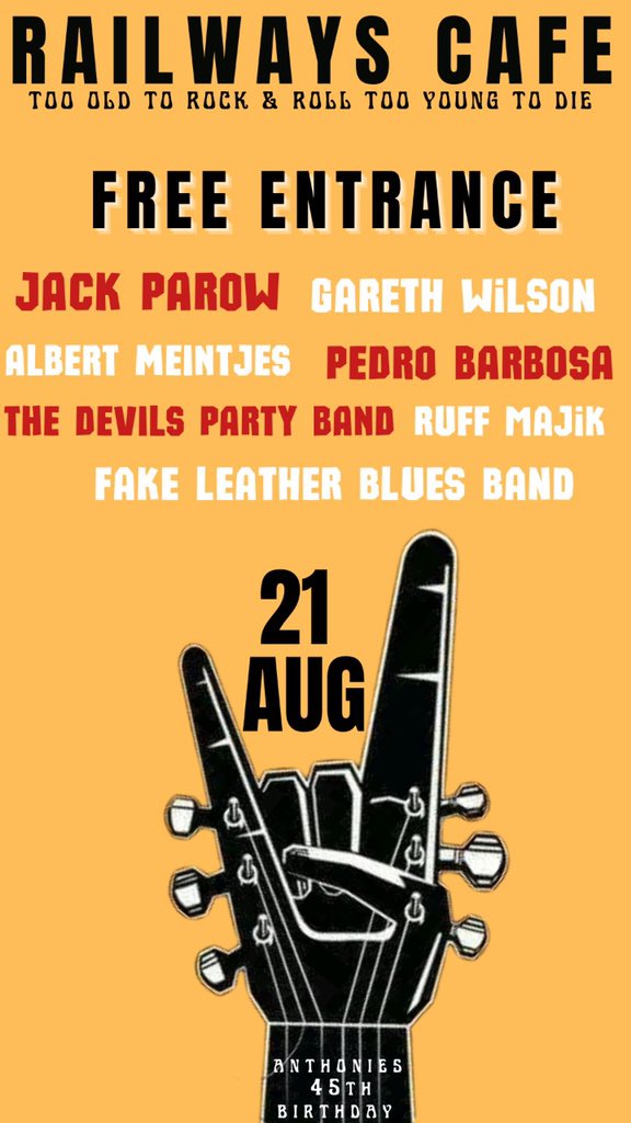 Boom shake the room!!! <a href="/RailwaysCafe05/">Railways Cafe</a> it’s on!