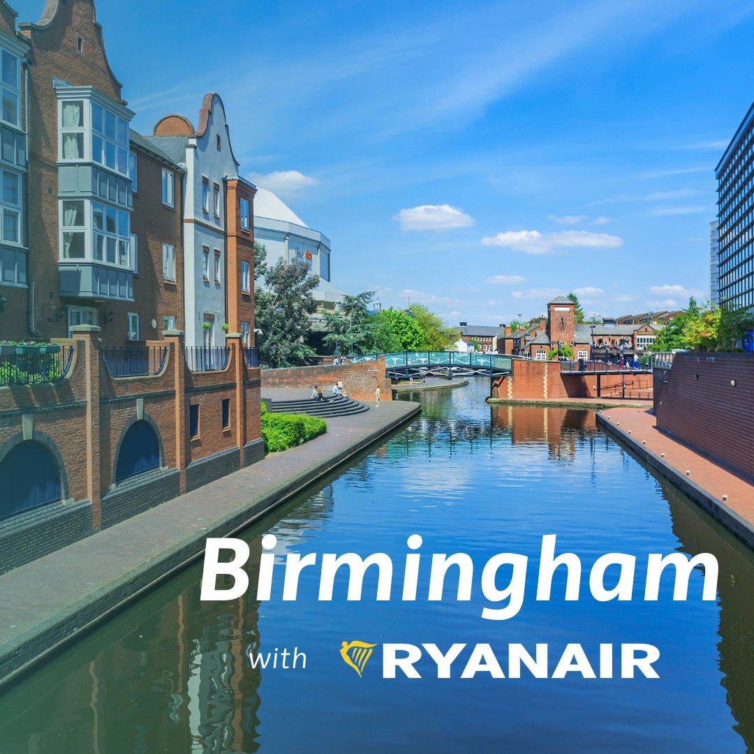 Birmingham has emerged in recent years as a city of refined culture and reinvention. The UK's second-largest city has a superb offering of attractions, shopping districts, bars and eateries.

<a href="/Ryanair/">Ryanair</a> fly to #Birmingham three-times weekly (Mon, Wed and Fri)

#LoveTakingOff
