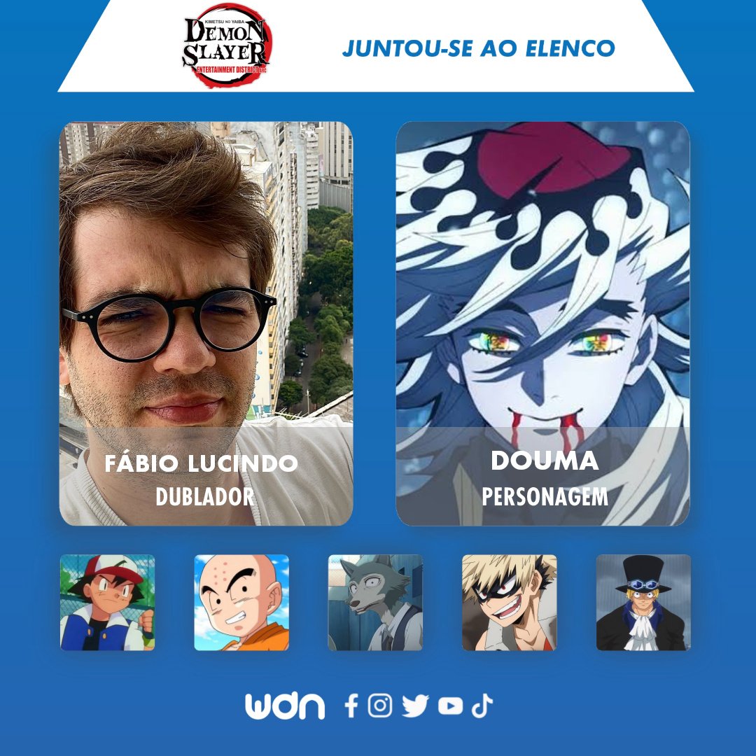 Sim, o Fábio Lucindo é a voz do Doma (Kimetsu no Yaiba) no Brasil 🔥🔥