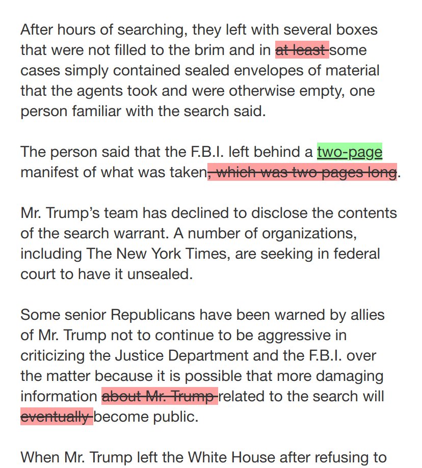 maggiediffs's tweet photo. .@maggiet1m3 Update to: 'Subpoena Preceded Search Warrant in Push to Retrieve Material From Trump' https://t.co/2dQsoTF0pn https://t.co/SFozjxuUuE