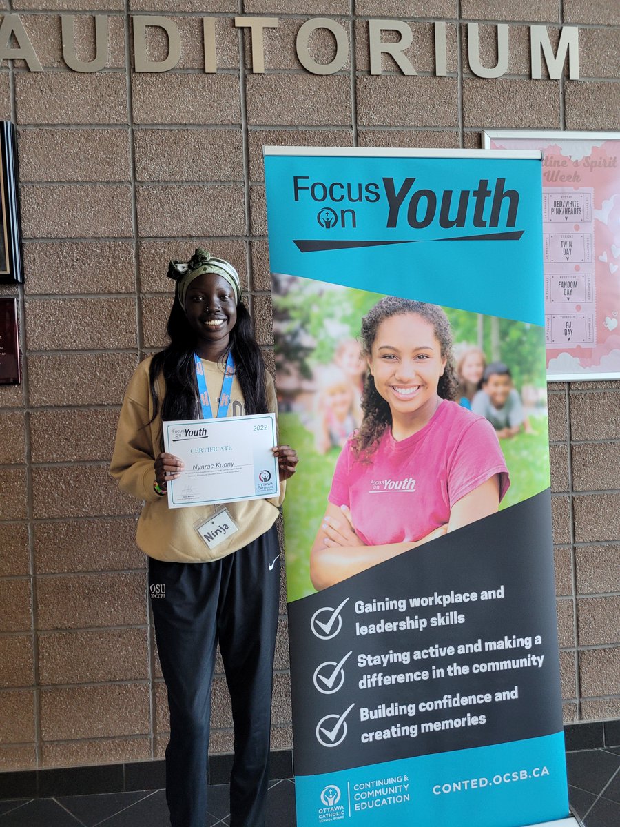 JaredSemenchuk's tweet photo. FOY Superstar Nyarac has been an amazing addition to Camps Canada @MotherTeresaHS and @LDHprobz locations. Her supervisor has asked if she could work the remainder of their summer program. So blessed to work with such wonderful students! @MarianiCanada @BenVallati @OCSBContEd https://t.co/2zqi5kb7xr