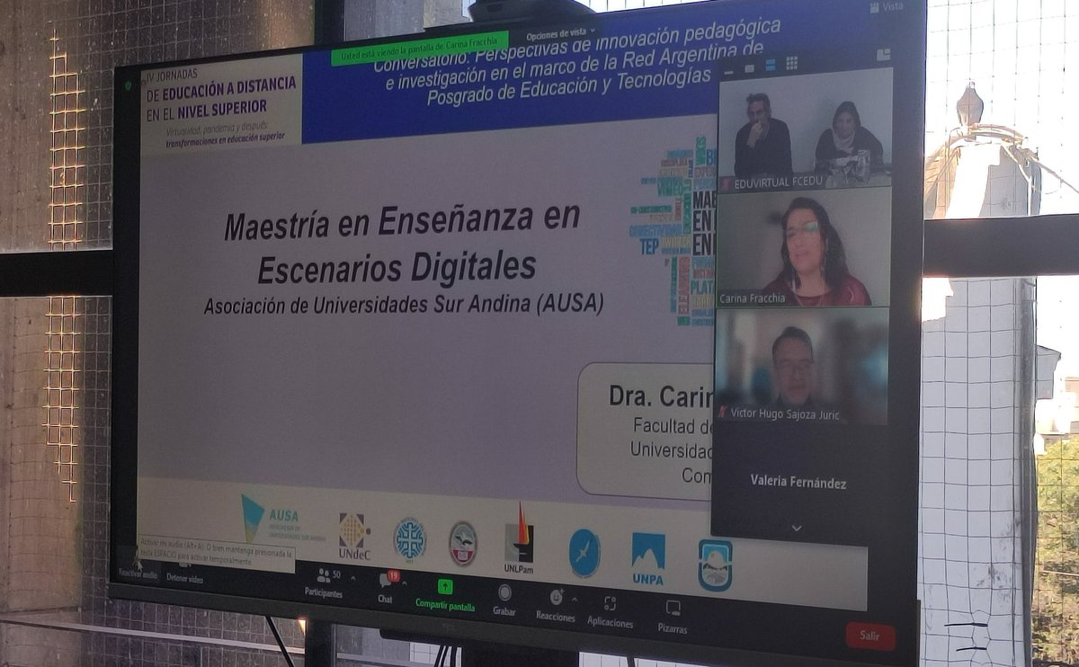eduvirtualfcedu's tweet photo. #JornadasEaD2022 👩🏻‍💻 las ideas y el intercambio de conocimiento con @CarinaFracchia en la @fcedu_uner https://t.co/usRrGKq7UG