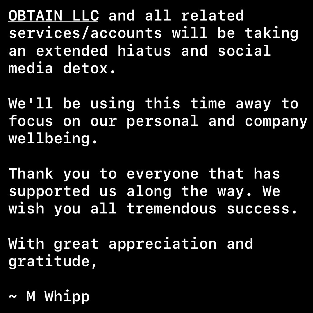 OBTAIN GOODS tweet media
