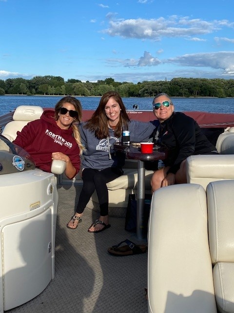 Albert Lea members recently gave both the Fire Department and the Freeborn County Humane Society checks for $1405 from money we raised at our annual Spring Fling and then followed it up with a pontoon ride on the lake. It was a gorgeous night to relax on the lake.