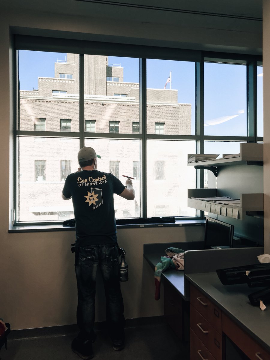 suncontrolmn's tweet image. Wax on, wax off—just don&apos;t let the sun in! #OfficeProblems