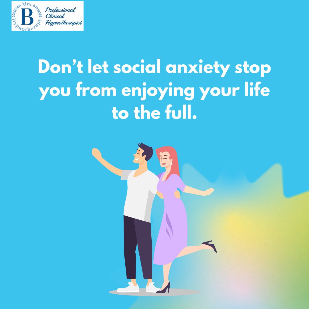 Hypnotherapy can be a very effective option for social anxiety. It can help you break the cycle of negative thoughts and worries, and help you reframe your thoughts and beliefs about social situations #wellbeing #anxiety #mentalhealth