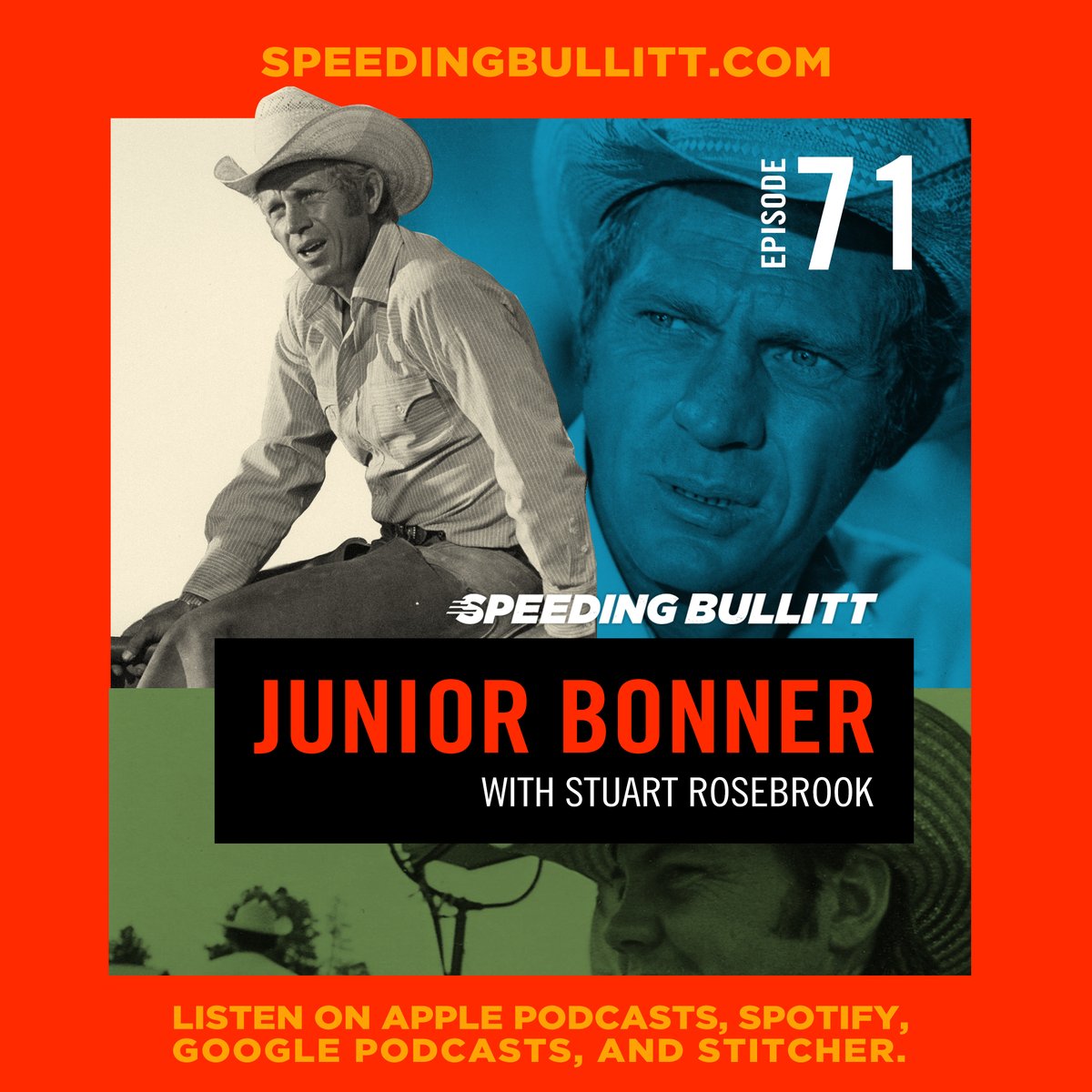 SteveMcQueenPod's tweet photo. EPISODE 71 – JUNIOR BONNER
LISTEN: https://t.co/W3PIO6HCis
@StuartRosebrook, writer, Western historian, and editor of @TrueWestMag discusses the McQueen film his father Jeb Rosebrook wrote, JUNIOR BONNER, providing an extensive amount of behind-the-scenes info #SteveMcQueen https://t.co/5hin1JEVDT