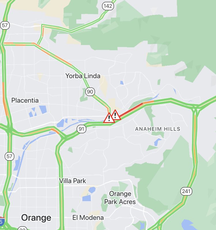 Caltrans District 12 on Twitter "SIGALERT W91 Just east of Imperial