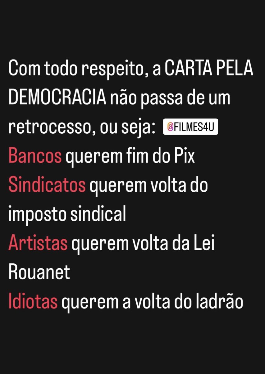 PatyPappas's tweet photo. O melhor resumo da tal carta https://t.co/XjNC9cGUtC