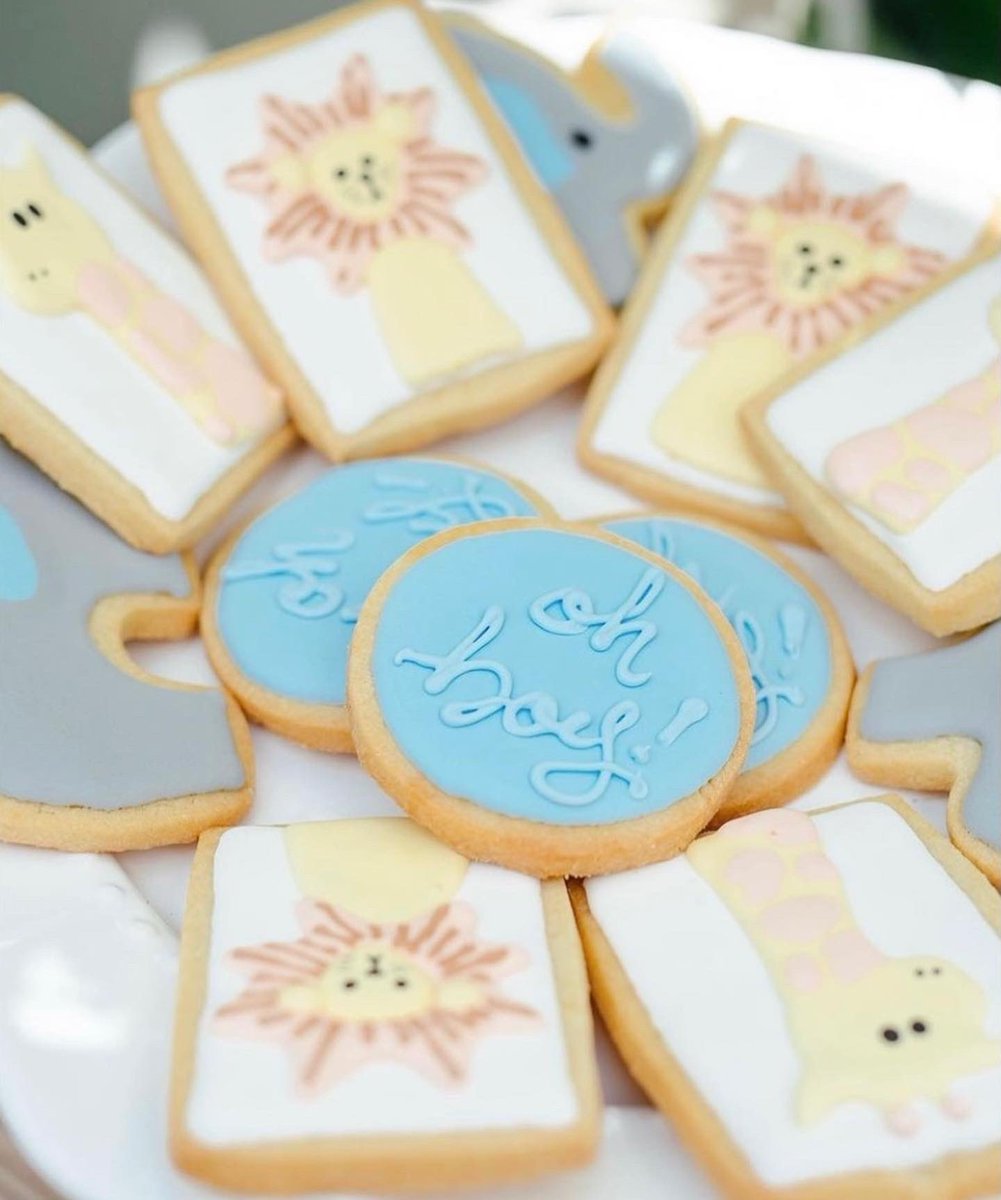 Sharing this beautiful Baby Shower celebration complete with custom cookies &amp; a cake!