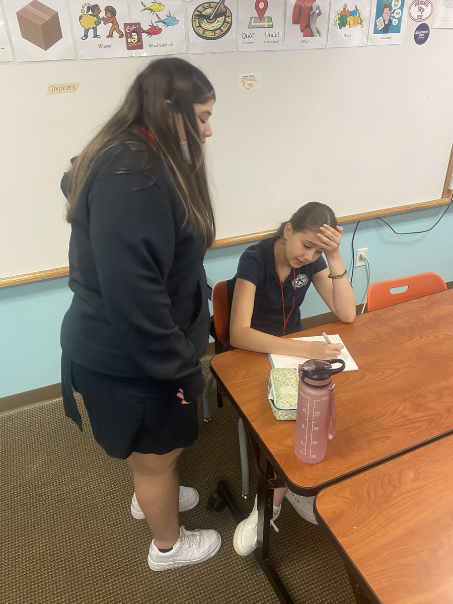 Running dictation on day 2 in #Latin3 to activate our language skills and get students collaborating #wpshs <a href="/WPSHighSchool/">WPS High School</a> #wpsLatin
