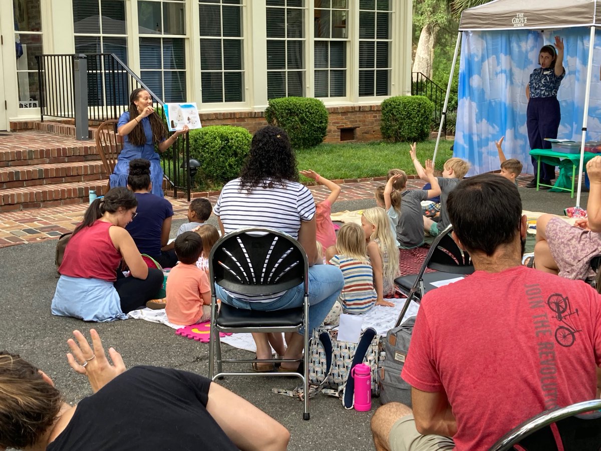 We had a great time <a href="/TheGroveMuseum/">The Grove Museum</a> for story time! Not only did we get to read to the community, but hand out free children's books and resource materials to attendees! Want to know where we'll be next, or how we can join your community event? Email us at outreach@elcbigbend.org