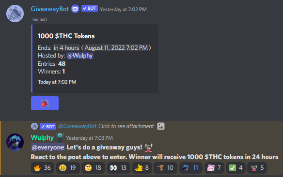 We will be doing random #Giveaways regularly on <a href="/GsKillerSquad/">KillerSquad</a>'s discord. Just a way of giving back to community for the love &amp; support 🫶

Join us on discord to be part of the fun @ discord.gg/killersquad

<a href="/ThetanArena/">Thetan Arena</a> <a href="/BGH_DAO/">BabyMoon Gaming House</a> <a href="/GGUBOH/">•NoOne• | GIDEON</a> <a href="/SC_eSports_/">StakeCube eSports</a> <a href="/PolkastarterGG/">Polkastarter Gaming</a> #NFT #Gaming