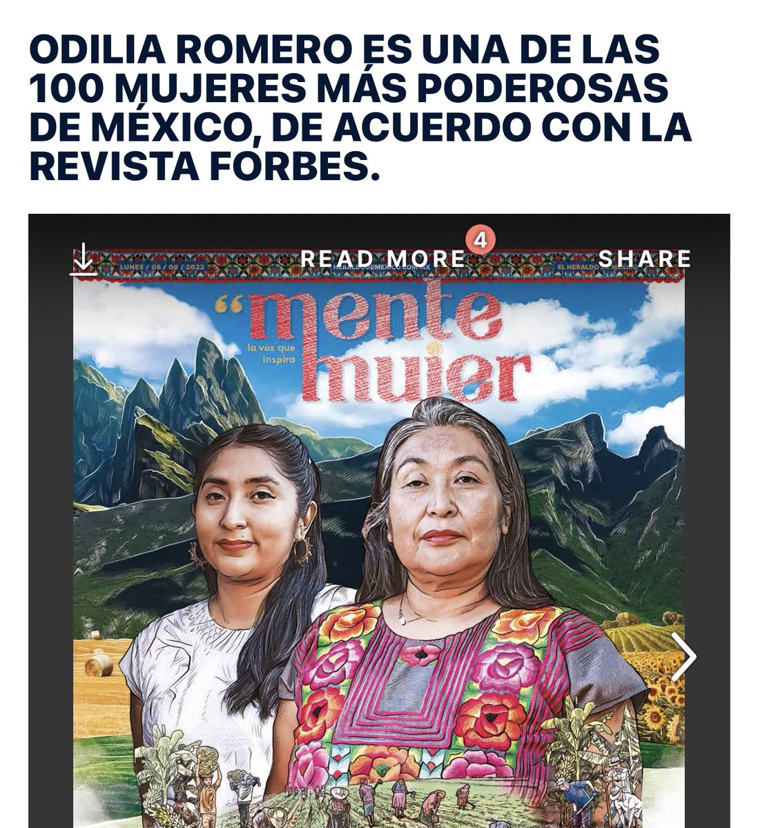 Mente Mujer: Mujeres zapotecas luchan por los pueblos originarios y visibilizan a los migrantes indígenas #zapotec #zoogocho #wearehere issuu.com/elheraldodemex…