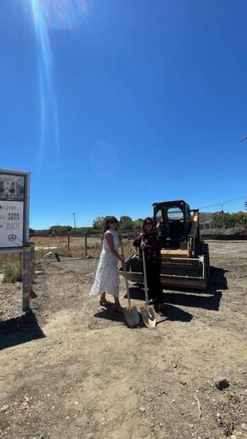 Consuelo4800's tweet photo. Today I stood with my friend and colleague Rebecca Garcia from @CityofMorganHil to celebrate the groundbreaking of Royal Oaks. We shared the story of how we started working together and our dream of building #agworkerhousing. That dream is finally a reality, 30 units coming soon. https://t.co/XCUbKY09Uw