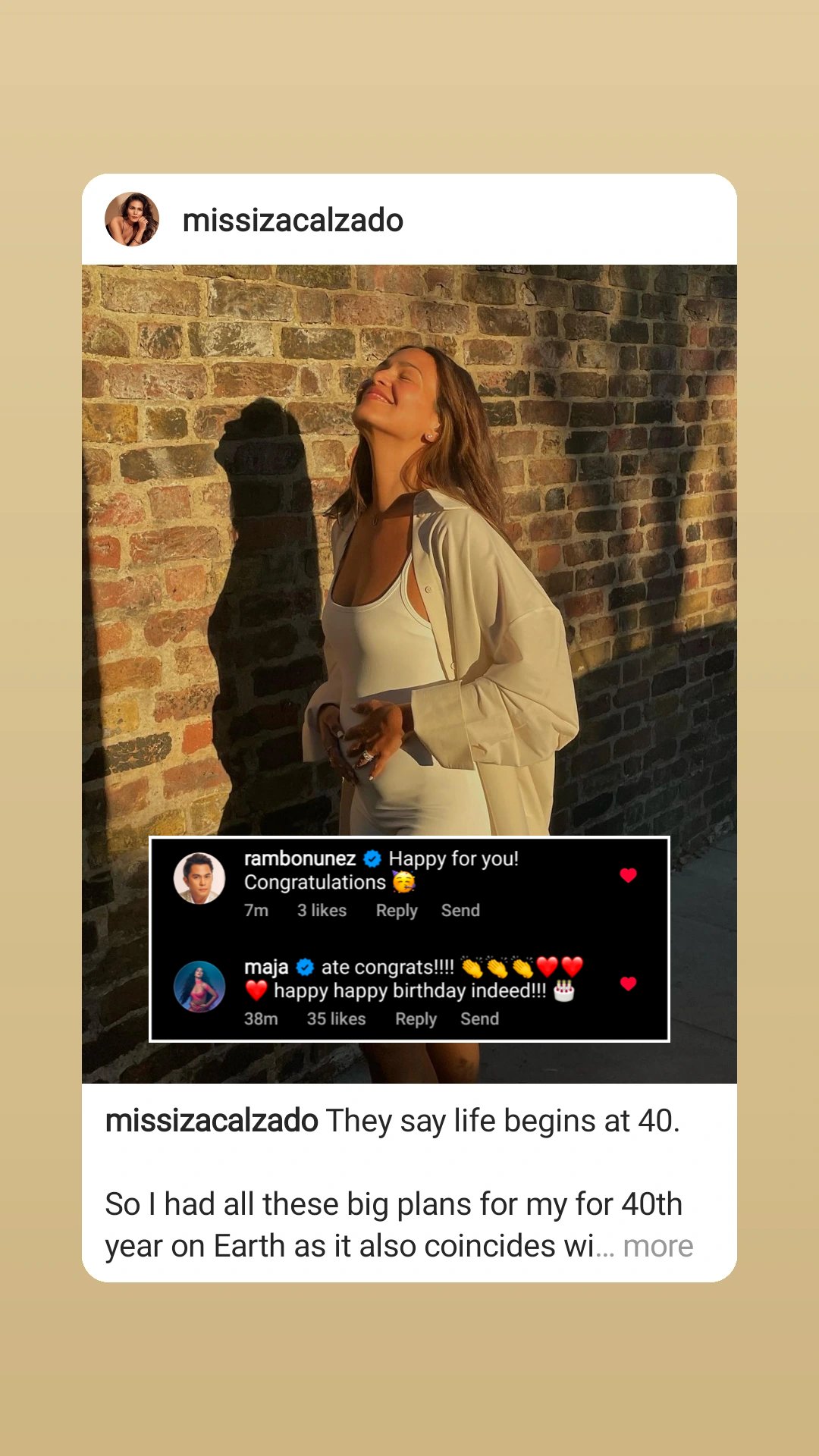 Yay! Congrats and Happy Birthday, Ms. Iza Calzado!  MAJA and RAMBO\s comment. 