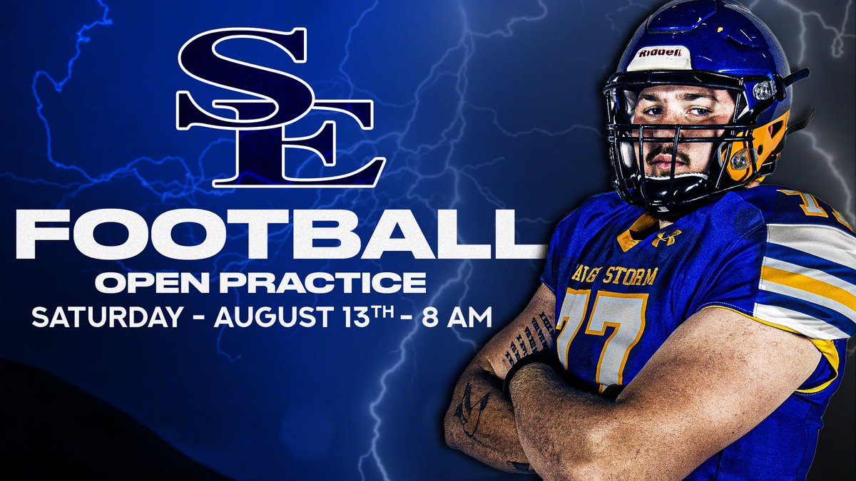 🚨 TEXOMA 🚨

<a href="/SavageStormFB/">Savage Storm Football</a> will be having an open practice on Saturday starting at 8 a.m. 

Come out and get an early preview of the Savage Storm. 

We are three weeks away from the season opener on Paul Laird Field. 

#StormChaSE