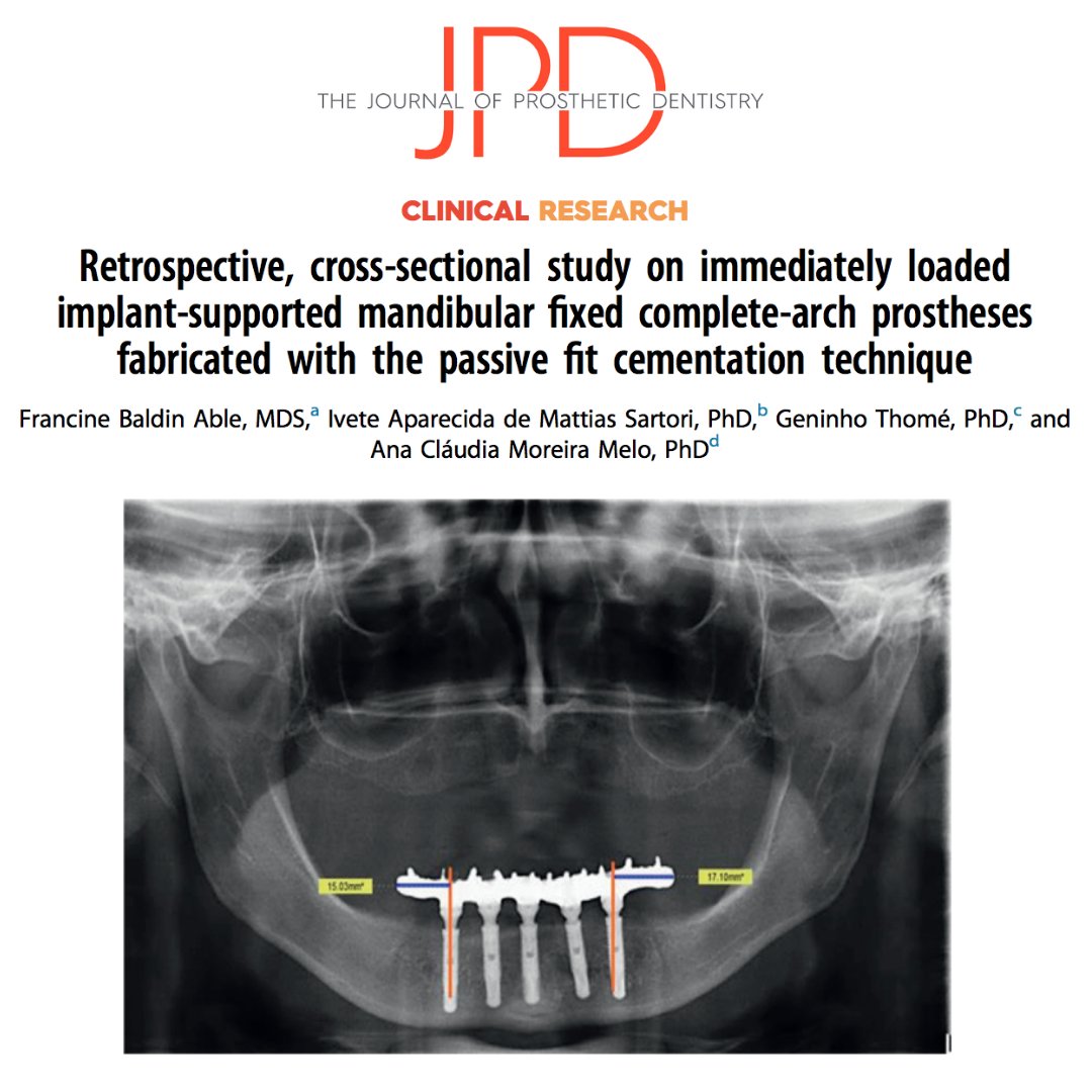 JPDentistry's tweet photo. This evaluates the survival and #successrates of prostheses, the #survivalrates of #dentalimplants, the occurrence of complications in the #prostheses and #implants, and the association between cantilever length and #prosthesiscomplications. Learn more: https://t.co/jcxaCo9bEo https://t.co/HanCvM5PIz