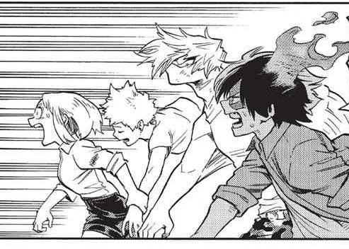 I was checking old replies from Hokko, back when he replied. Someone pointed out Shoto was carrying Tsuburaba, he left him with Uraraka, and the next panel he's carrying him again 😂 I NEVER NOTICED 