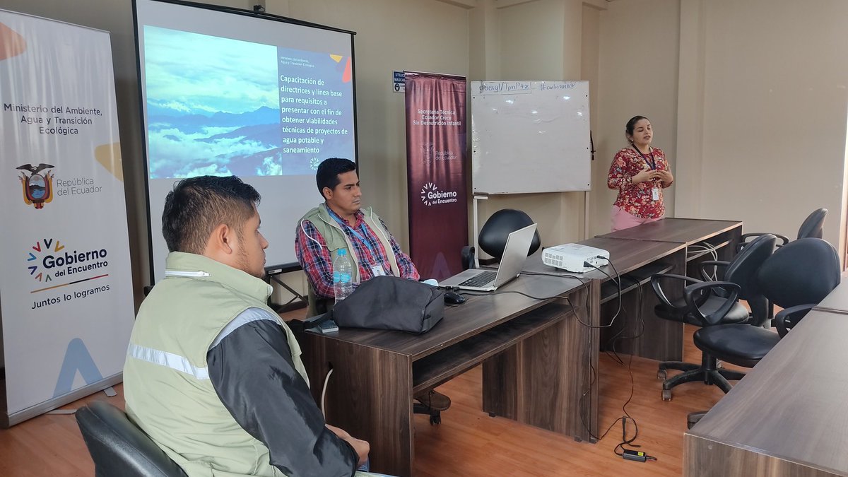 MAATE_Zonal10's tweet photo. La Unidad de Agua Potable y Saneamiento brindó un taller de capacitación sobre el proceso de obtención de la viabilidad técnica para los proyectos de agua potable y saneamiento presentados por los Gobiernos Municipales. El evento fue articulado con la @InfanciaEc. https://t.co/ieFUWYNVhW