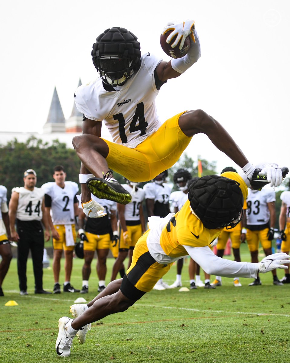 steelers's tweet image. The play:                      The reaction: