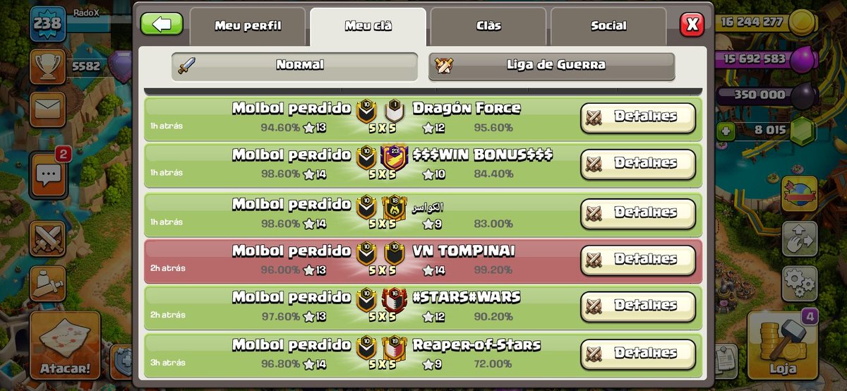 Dia 1
Torneio <a href="/CoCEsports/">Clash of Clans Esports</a>