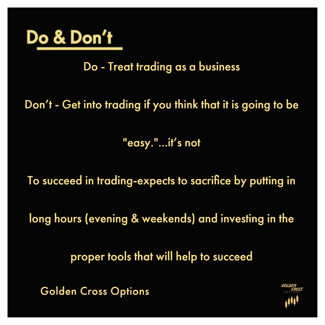 GoldenCrossQQQ's tweet photo. Thinking about trading. It's worth it, with the right mindset. Treat it like a business! #daytrading #nasdaq $SPY $QQQ $TSLA $SPX #GCO #wealth #deafwealth https://t.co/EjmpxVH4Kg