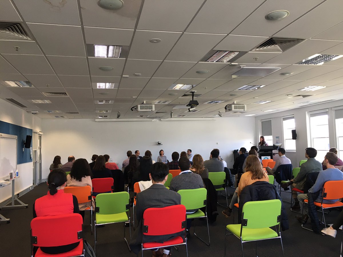 Exciting for @CSIRO to host @IndustryGovAu STEM grads and other government agencies STEM grads to learn about #sciencepolicy and career paths into the #APS. Tom Munyard, Kathy Dunn, and Anthony Murphett speaking to the grads.