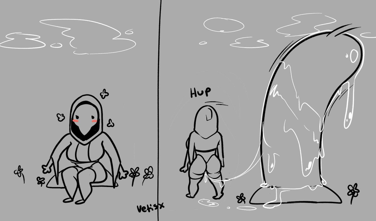 [quiet humming]
[comically loud wet pop]
[spongebob walking noise]