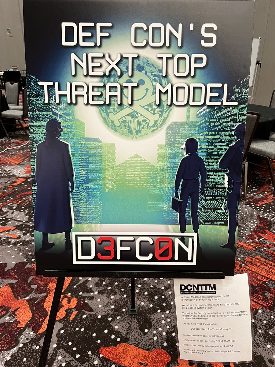 Who’s ready to compete? #NextTopThreatModel #DEFCON #DEFCON30 #threatmodeling #appsec