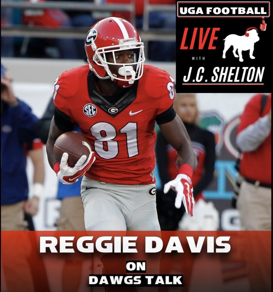 JCShelton_'s tweet photo. Blessed to have former @GeorgiaFootball / @AtlantaFalcons WR Reggie Davis on a new show! 

- His recount of the 98-yard record TD catch in Sanford 
- Pressures of a KR/PR man
- 22’ Bulldogs 

@UGAfootballLive 

Listen here⬇️

🎧https://t.co/FBF3Ik9RQr
🎧https://t.co/lO3sv5eWXS https://t.co/ylG9WQB9W9