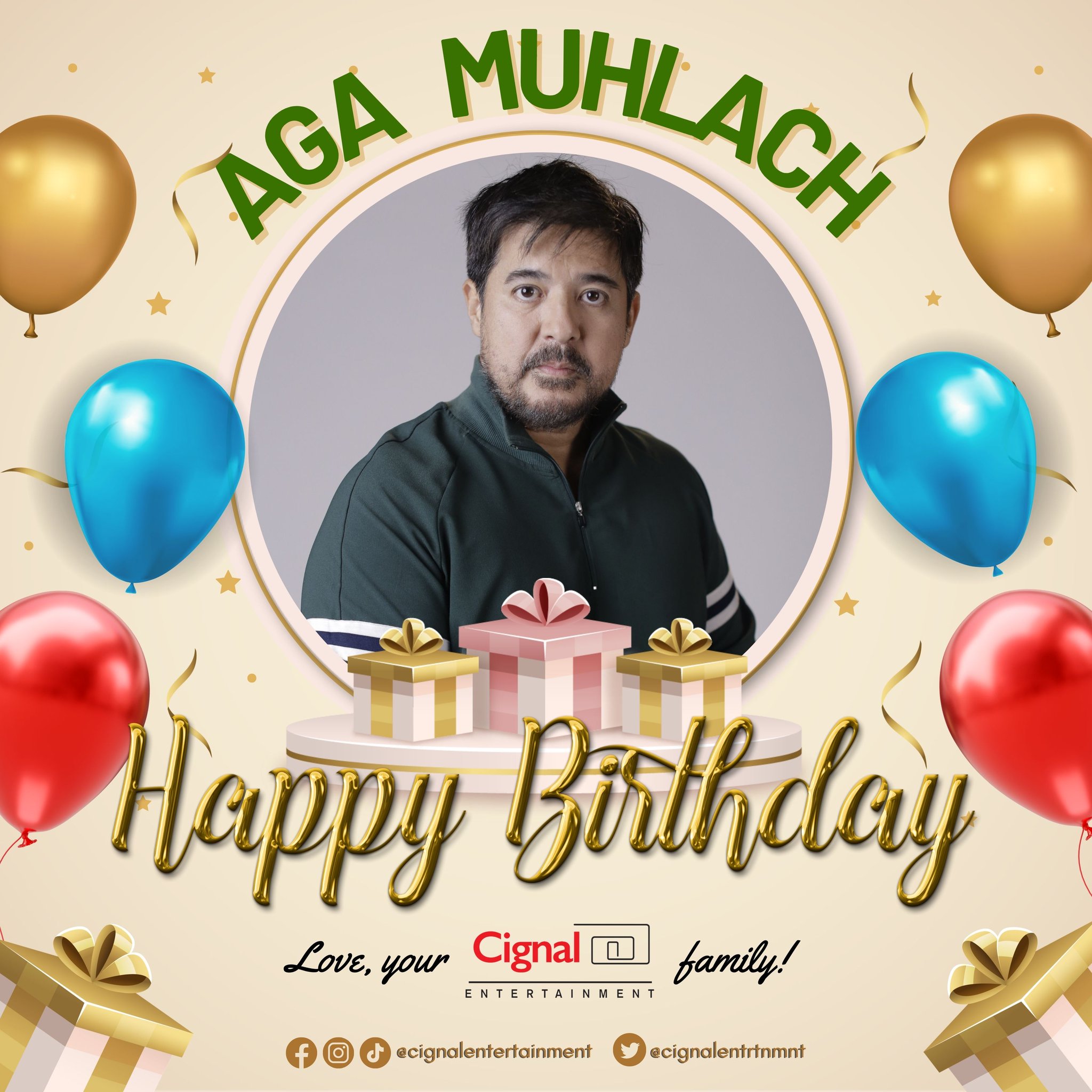 Happy birthday, Mr. Aga Muhlach! Your Cignal Entertainment family wishes you all the best!   