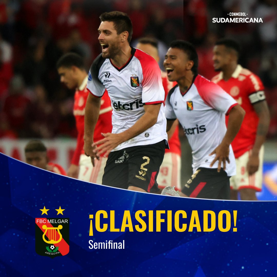 💪🇵🇪 ¡<a href="/MelgarOficial/">FBC Melgar</a>, histórico! Después de 19 años, un equipo peruano alcanzó la Semifinal de la CONMEBOL #Sudamericana.

🔙 El último fue Cienciano en 2003, que se terminó consagrando campeón.
