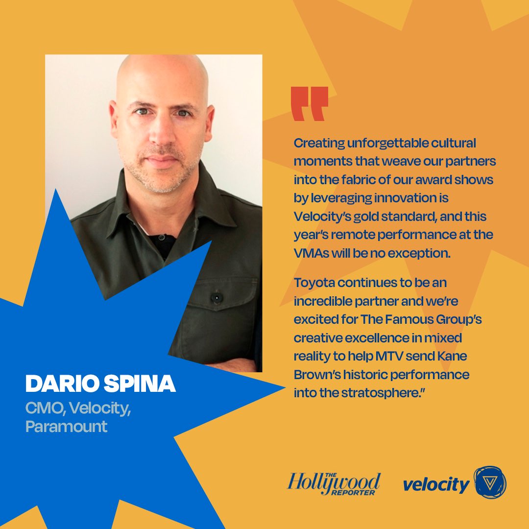 Say what?! Read what Dario had to say about the upcoming <a href="/vmas/">Video Music Awards</a> and the <a href="/MTV/">MTV</a> x <a href="/Toyota/">Toyota USA</a> partnership you don’t want to miss. 👀

#KnowYourVelocity #WeAreParamount #BrandedContent #CreativeAgency #CreativeContent #MTV #Toyota #VMAs