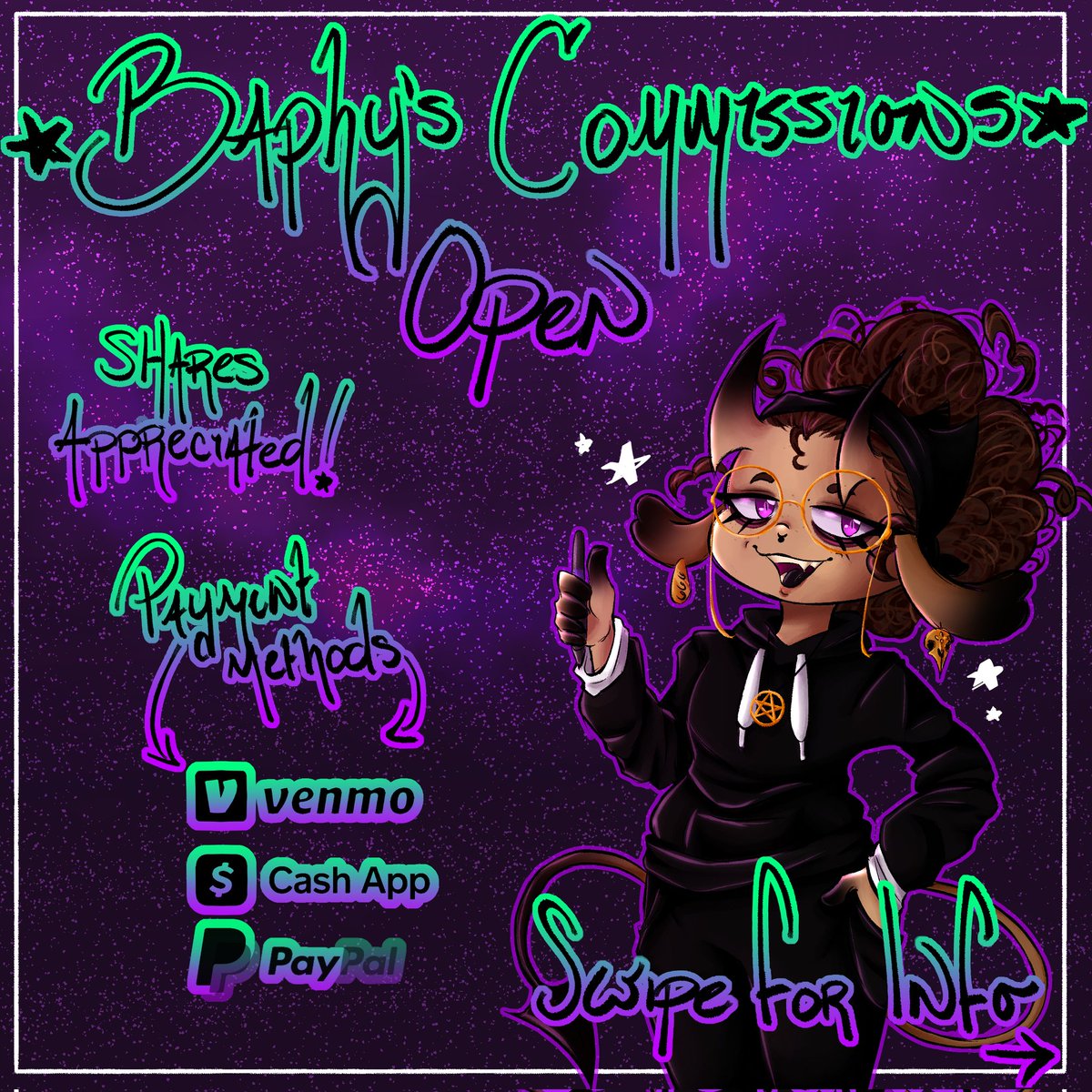 DevilWearsSocks's tweet photo. ✨️OPEN FOR COMMISSIONS ✨️
Im currently saving up to pay for driving lessons so I can get a job to support myself! Feel free to dm any questions! All info in slides! 💜 Please share!!
Open Slots: (4/5) #commission #commissionsopen #commissions  #commissionsheets https://t.co/EWKAM1Z8Nz