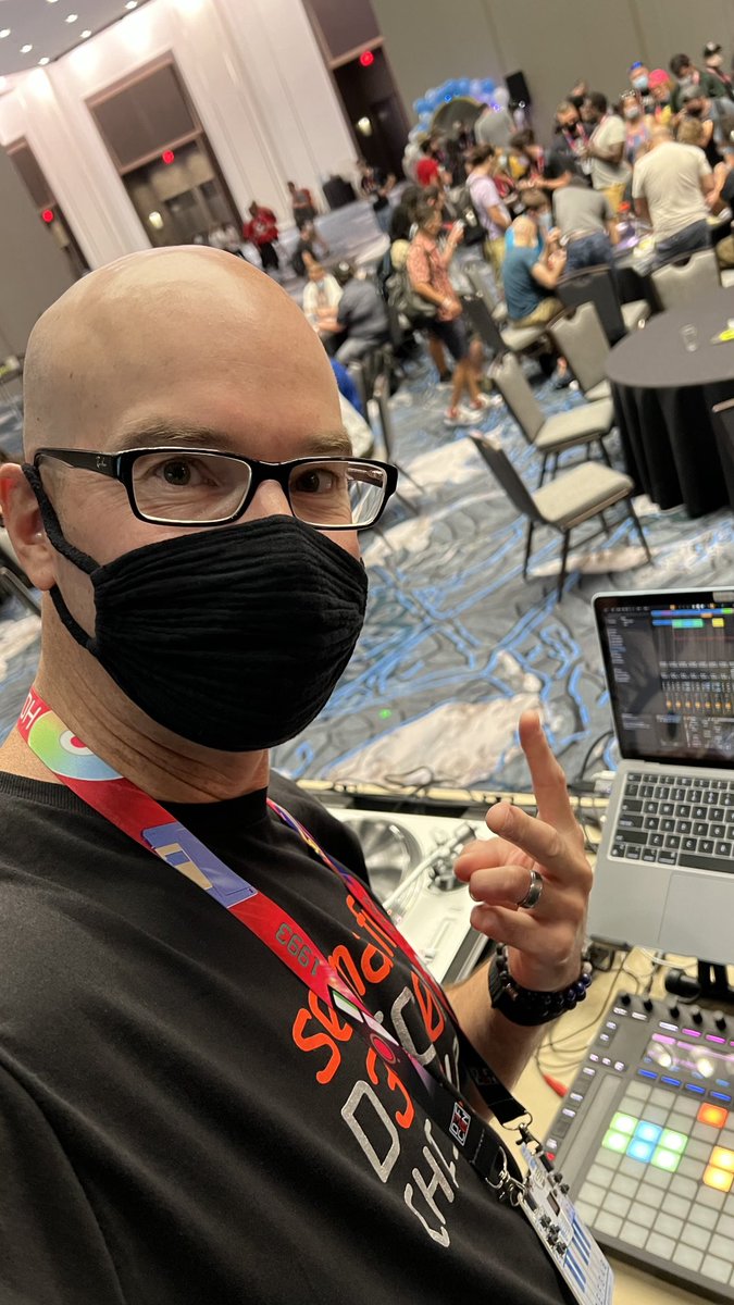 S1gnsOfL1fe's tweet photo. About to go live for the first time in-person at DEF CON in the Chillout Lounge!! ⁦@defcon⁩ #defcon #defcon30 #wearedefcon https://t.co/oDr66EdzD1