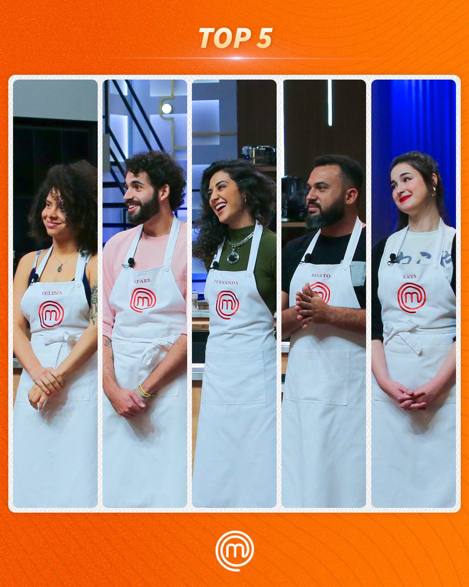 O TOP 5 do #MasterChefBr está formado! Para quem vai a sua torcida? Reta finaaaaal! 🍽🔥