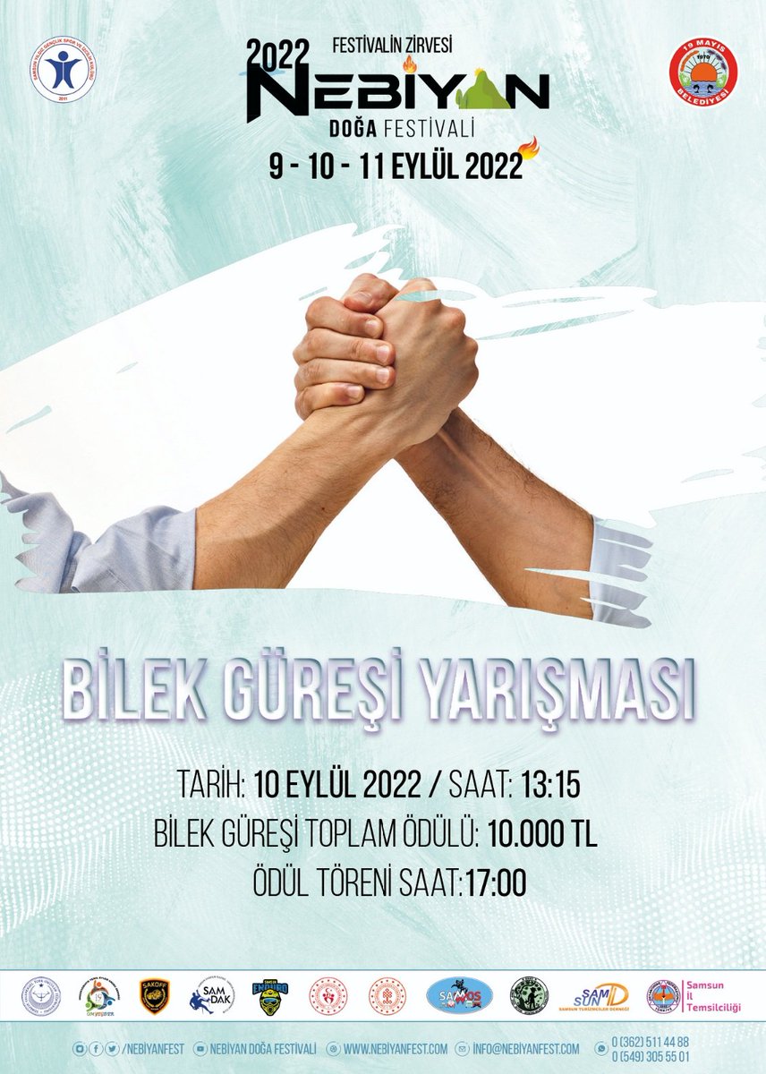 Bileğine güvenen şöyle gelsin..🤝
Bilek Güreşi Yarışması #NebiyanFest 'de
#Nebiyan #Samsun #19Mayıs #Engiz