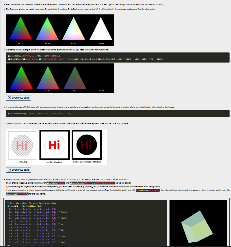 Day 223:

WebGL Guide: one of my biggest projects: I've read books and tutorials about WebGL and condensed them in a big guide on my website. It's been featured on JS Weekly and got thousands of visits!

Part 1: xem.github.io/articles/webgl…
Part 2 (wip): xem.github.io/articles/webgl…