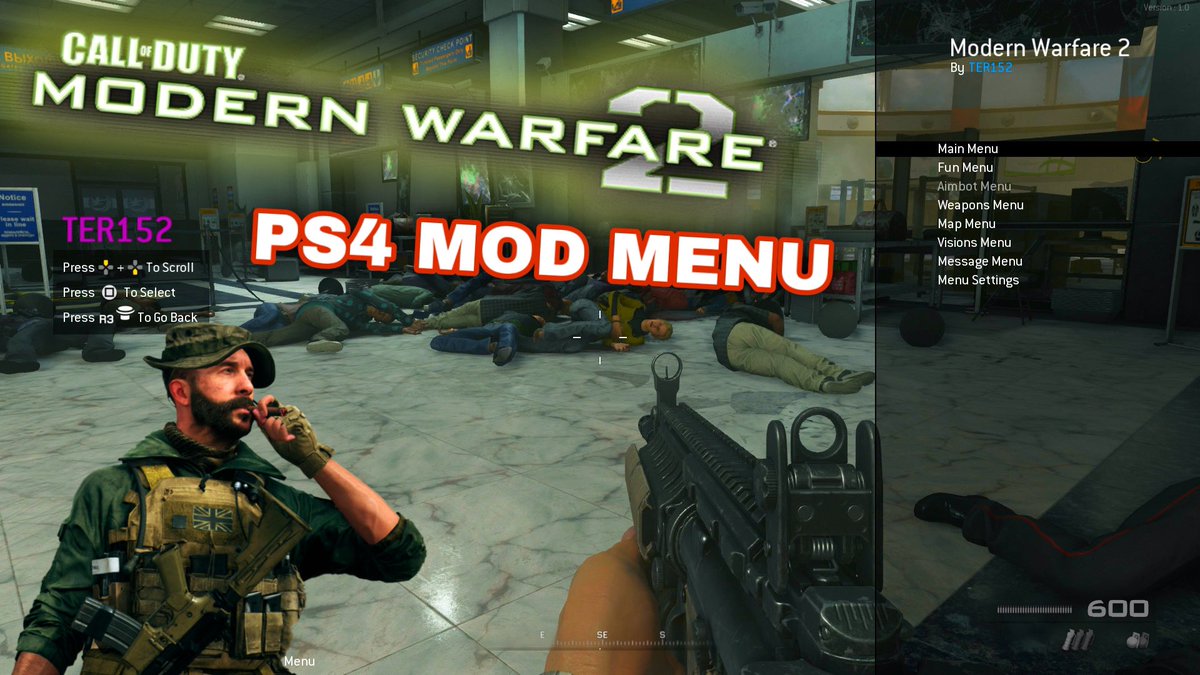 CoD: Modern Warfare 2 Remastered PS4 Mod Menu by TER152