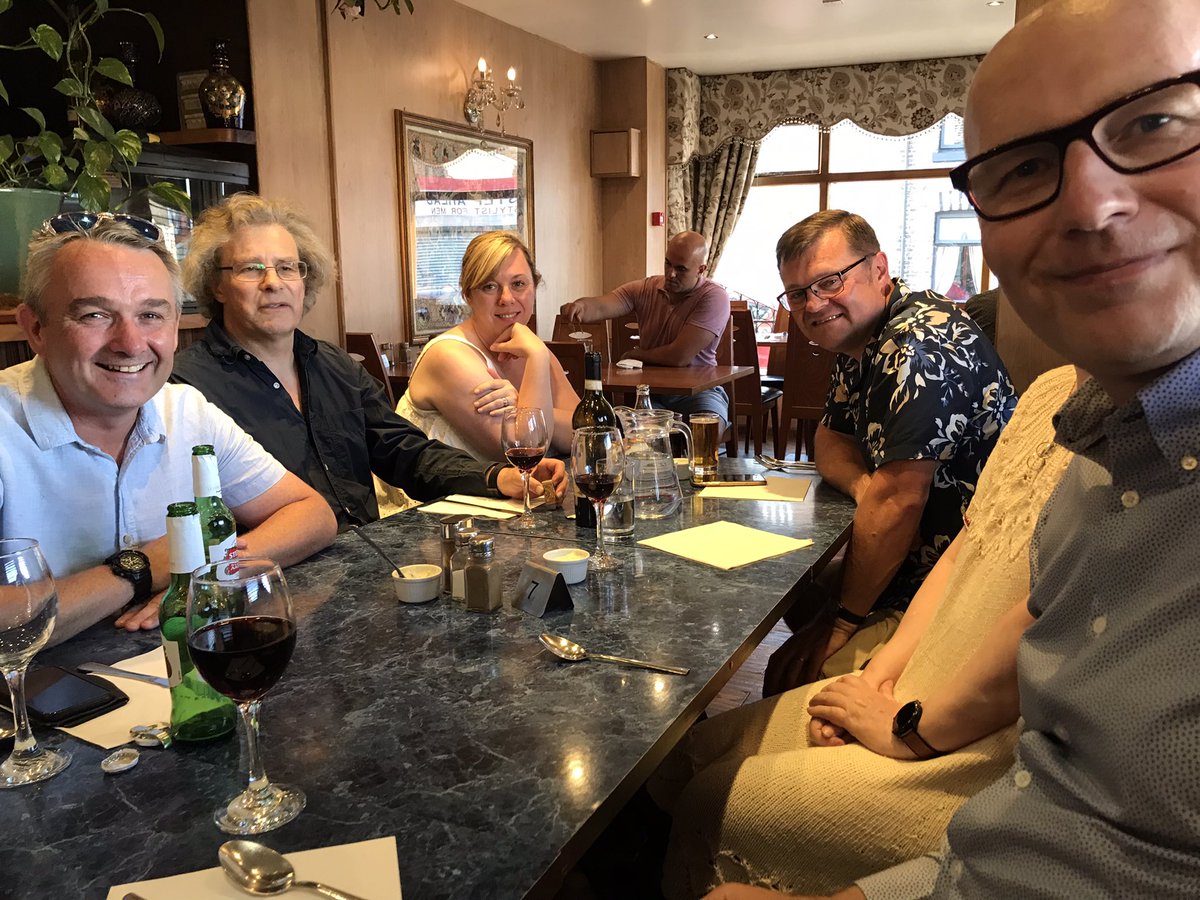 North East Independent Company out for a post #WeHaveWaysFest meal. Great evening, thanks everyone. We couldn't persuade @Geoff_Mawson to put the shirt in again #wehaveways #independentcompany @WeHaveWaysPod